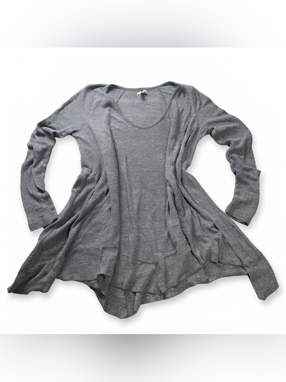 Free People We The Free Gray Thermal Swing Tunic Top Size XS